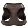 Best Pet Supplies All Weather Plush Reflective No Pull Harness for Small Medium Dogs Cats Secure with Hook Loop Fastener Buckle Double DRings Chocolate Suede L