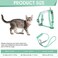 TIESOME Cat Harness and Leash Set Adjustable Gradient Kitten Harness Escape Proof Harness with Leash for Kitty Outdoor Walking Green