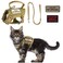 SEZDEKI Tactical Cat Harness and Leash Set for Walking Escape Proof Adjustable Large Cat Vest Harness with Patches Soft Mesh Padding Rubber Handle Easy to Control Khaki Harness Leash