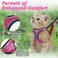 SALFSE Cat Harness and Leash for Walking Escape Proof Adjustable Kitten Vest Harness Reflective Soft Mesh Puppy Harness for Outdoor Comfort Fit Easy to Control Pink M
