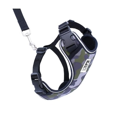RC Pet Products RC Pets Adventure Kitty Cat Harness Adjustable Airmesh Vest with DRing and 6ft Leash for Walking and Travel Camo Medium
