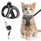 SALFSE Cat Harness and Leash for Walking Escape Proof Adjustable Kitten Vest Harness Reflective Soft Mesh Puppy Harness for Outdoor Comfort Fit Easy to Control Gray M