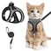 SALFSE Cat Harness and Leash for Walking Escape Proof Adjustable Kitten Vest Harness Reflective Soft Mesh Puppy Harness for Outdoor Comfort Fit Easy to Control Gray M