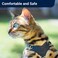 OutdoorBengal Houdini Escape Proof Cat Harness and Leash Set by for Walking Cats and Kittens Vegan Leather Large Cat
