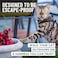 OutdoorBengal Houdini Escape Proof Cat Harness and Leash Set by Turquoise Large Cat Harness for Walking Big Cats