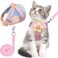 NCMAMA Cat Harness and Leash Set for Walking Escape Proof Adjustable Kitten Harness Breathable Mesh with Reflective Strips Harness with Flower for Kitty Puppy Bunny