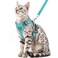 pangdi Cat Harness and Leash Escape Proof Small Kitten Harness Abyssinian Cat Vest for Walking Travel Turquoise S