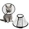 Depets Adjustable Recovery Pet Cone ECollar for Cats Puppy Rabbit Plastic Elizabeth Protective Collar Wound Healing Practical Neck Cover Neck Girth 81 in