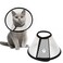 Depets Adjustable Recovery Pet Cone ECollar for Cats Puppy Rabbit Plastic Elizabeth Protective Collar Wound Healing Practical Neck Cover Neck Girth 81 in