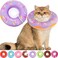 Hpetppy Cat Cone Collar Soft Cat Recovery Collar for Wound Healing Cute Donut Adjustable Kitten Cones to Stop Licking Comfortable Lightweight Neck Elizabethan Collars for Kittens After Surgery