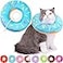 Hpetppy Cat Cone Collar Soft Cat Recovery Collar for Wound Healing Cute Cat Donut Adjustable Cat Cones to Stop Licking Comfortable Lightweight Neck Elizabethan Collars for Cats Kittens After Surgery