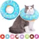 Hpetppy Cat Cone Collar Soft Cat Recovery Collar for Wound Healing Cute Cat Donut Adjustable Cat Cones to Stop Licking Comfortable Lightweight Neck Elizabethan Collars for Cats Kittens After Surgery