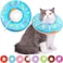 Hpetppy Cat Cone Collar Soft Cat Recovery Collar for Wound Healing Cute Cat Donut Adjustable Cat Cones to Stop Licking Comfortable Lightweight Neck Elizabethan Collars for Cats Kittens After Surgery