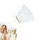 WishLotus Cat Cone Recovery Soft Comfortable Adjustable Elizabethan Collar AntiBiteLick ECollar for Small Medium Dog Rabbit M White