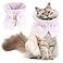 FACULX Cat Recovery Collar Soft Adjustable Cat Cone Alternative Lightweight Fasteners Collars for Cats Kittens Puppies After Stop Licking and Daily Use Sakura Pink Neck5598