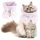 FACULX Cat Recovery Collar Soft Adjustable Cat Cone Alternative Lightweight Fasteners Collars for Cats Kittens Puppies After Stop Licking and Daily Use Sakura Pink Neck5598