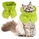 FACULX Cat Recovery Collar Soft Adjustable Cat Cone Alternative Lightweight Fasteners Collars for Cats Kittens Puppies After Stop Licking and Daily Use Green Neck 5598