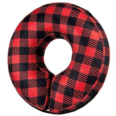 BENCMATE Inflatable Dog Cone Collar Alternative Soft Dog Cone for Small Medium Large Dogs and Cats Neck Recovery ECollar Donut Collar After Surgery Large Plaid