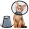Vivifying Cat Cone Collar 3 Sizes Lightweight Soft Edge Recovery Cone for Cats Adjustable Plastic Elizabethan AntiLick ECollar for PostSurgery Protection Small