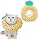 ANWA Adjustable Cat Cone Collar Soft Cute Cat Donut Collar After Surgery Kitten Recovery Cones to Stop Licking