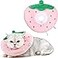 ANWA Adjustable Cat Cone Collar Soft Cute Cat Donut Collar After Surgery Kitten Recovery Cones to Stop Licking