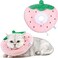 ANWA Adjustable Cat Cone Collar Soft Cute Cat Donut Collar After Surgery Kitten Recovery Cones to Stop Licking