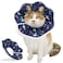 QIYADIN Soft Cat Cone Adjustable Recovery Collar After Surgery to Prevent Licking Wound Protective Cat Neck Cone Comfortable Pet Elizabethan Collar for Cats Kittens and Puppies L