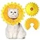Sadnyy Sunflower Cat Recovery Cone Collar Soft Cotton Pet Cone Collar Adjustable Sunflower Elizabeth Postoperative Protection for Cats and DogsMedium