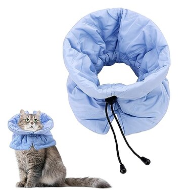 BOXOB Adjustable Recovery Collar Lightweight Waterproof Soft for Cats Dogs Prevents Licking Wounds S