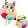 KUDES Cat Small Dog Recovery Collar Cute Neck Cone After Surgery Adjustable Pet E Collar Wound Healing Protective Cone Surgery Recovery Elizabethan Collars for Small Pet XSWithin 3lb