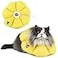 H HIDREAM HiDREAM Cat Cone CollarCute Waterproof Elizabethan e Collar for CatsAntiBite Lick Wound Healing Safety Cat Recovery CollarYellow Flower AllSeason Style