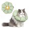 H HIDREAM Cat Cone CollarCute Waterproof Cat Recovery CollarAntiBite Lick Wound Healing Safety Elizabethan e Collar for CatsGreen Flower AllSeason Style
