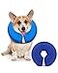 MIDOG Soft Inflatable Dog Cone Donut ECollar Alternative for After Surgery Prevents Licking Allowing Normal Eating VisionComfortable Recovery Collar for Small Medium Large DogsCatsPinkBlueS