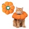 H HIDREAM Cat Cone CollarCute Waterproof Recovery CollarAntiBite Lick Wound Healing Safety Elizabethan e Collar for CatsOrange Pumpkin Cat Halloween Costume