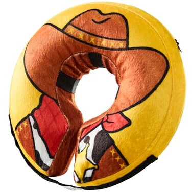 BENCMATE Inflatable Dog Cone Collar Alternative Soft Dog Cone for Small Medium Large Dogs and Cats Neck Recovery ECollar Donut Collar After Surgery Large Cowboy