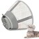 Supet Cat Cone Collar Soft Air Mesh Recovery Collar to Stop Licking Breathable Neck Cone Alternative Lightweight Cat Head Cone Anti Scratch OrangeS