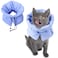 FACULX Cat Recovery Collar Soft Adjustable Cat Cone Alternative Lightweight Waterproof Fasteners Collars for Cats Kittens Puppies After Stop Licking and Daily Use Blue MNeck79138