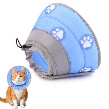 Toptakeit Cat Cone Collar Soft Elizabethan Collar for Surgery Recovery Adjustable for Small and Large Cats Kittens to Stop Licking