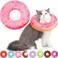 Hpetppy Cat Cone Collar Soft Cat Recovery Collar for Wound Healing Cute Donut Adjustable Kitten Cones to Stop Licking Comfortable Lightweight Neck Elizabethan Collars for Kittens After Surgery