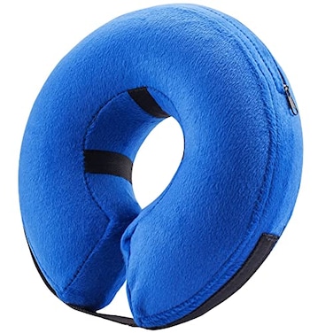 BENCMATE Inflatable Dog Cone Collar Alternative Soft Dog Cone for Small Medium Large Dogs and Cats Neck Recovery ECollar Donut Collar After Surgery Large Blue