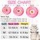 WONONE Cat Cone Collar Soft Adjustable Cat Recovery Collars Spay Cones to Stop Licking Cute Kittens Donut E Collar After Surgery AntiLick Wound Healing Elizabetan Collars for Kittens Pink Small