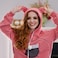ALYC Pet Carrier Hoodie Cat Dog Pouch Holder Sweatshirt Large Pocket Pullover Shirt with Cat Ear for Women Pink Small
