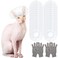 Coume 100 Pcs Adjustable Shower Caps and 2 Pairs Cats Carbonized Bamboo Bath Exfoliating Gloves Set for Sphynx Shower Body Scrub Puppy Kitten Small Pets