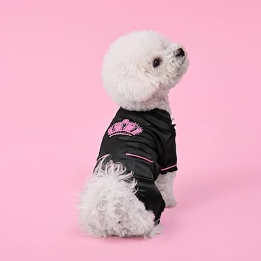 Juicy Couture Silky Satin Pajamas for Dogs and Cats Black MediumLarge Pet PJs