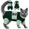 MORVIGIVE Cat Anxiety Relief Clothes Cat Calming Vest with Hook Loop Ideal for Loud Noises Fireworks Separation Travel Thunderstorms Reduce Anxiety Comfortable Wrap for Cats Green Medium