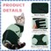 MORVIGIVE Cat Anxiety Relief Clothes Cat Calming Vest with Hook Loop Ideal for Loud Noises Fireworks Separation Travel Thunderstorms Reduce Anxiety Comfortable Wrap for Cats Green Medium
