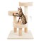 PETMAKER Cat Tree 3Tier Tall Cat Tower Condo with 2 Napping Perches Sisal Rope Scratching Post Hanging Mouse and Interactive Wheel Toy by Beige 275