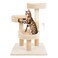 PETMAKER Cat Tree 3Tier Tall Cat Tower Condo with 2 Napping Perches Sisal Rope Scratching Post Hanging Mouse and Interactive Wheel Toy by Beige 275