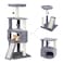 HUITREE 45in Cat Tree Tower with Big Condo for Indoor KittenCat Tower with Scratching PostScratching Board and Cat ToysMultiLevelSmall SpaceTransformer Cat Tree GreyNew