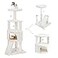 HUITREE 45in Cat Tree Tower with Big Condo for Indoor KittenCat Tower with Scratching PostScratching Board and Cat ToysMultiLevelSmall SpaceTransformer Cat Tree BeigeNew